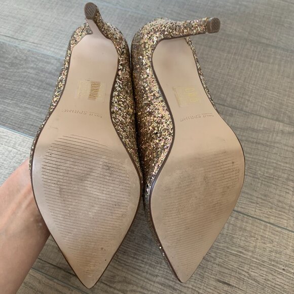 Call it Spring gold sparkly pointy heels size 8.5 - Picture 6 of 6